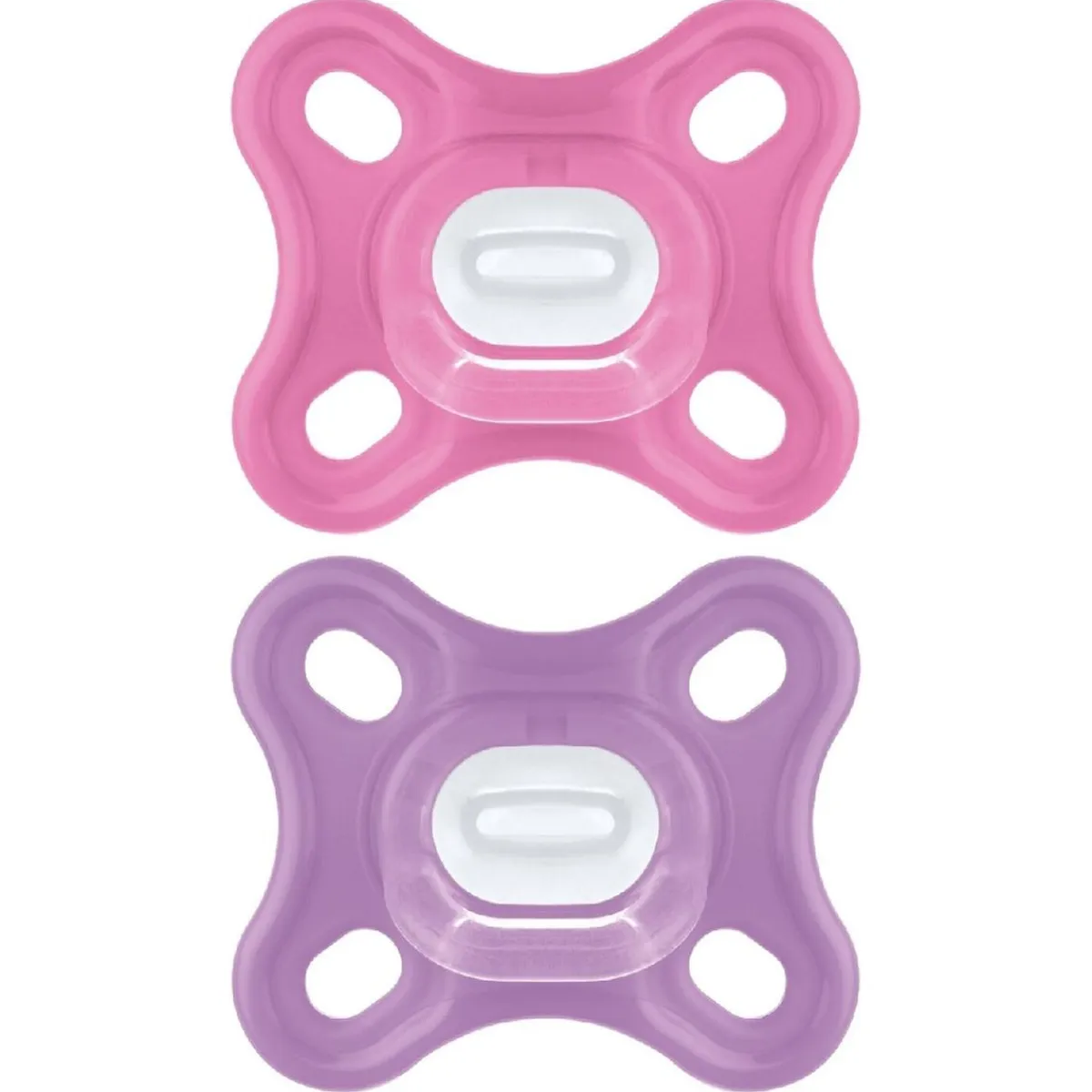 - Pack 2 chupetes Comfort silicona 0-3 meses rosa*MAM