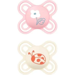 Hot - Pack 2 chupetes Perfect Start silicona mate 0-2 meses rosa Biberones Y Chupetes·Chupetes