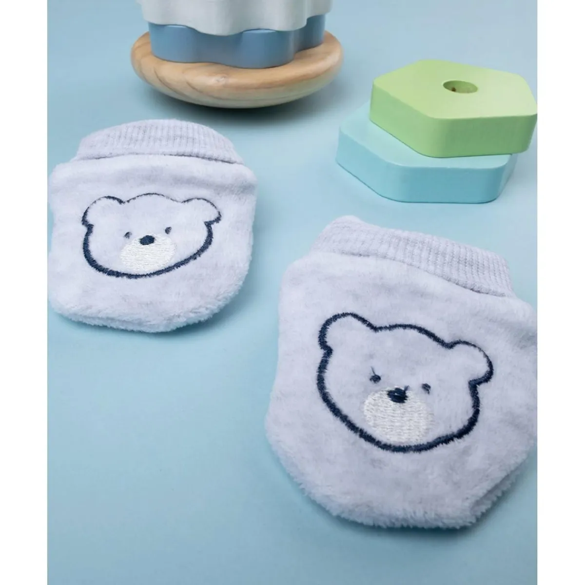 New Manoplas de felpa grises para recién nacido Primeras Salidas·Gorros, Viseras Y Manoplas|Recién Nacido·Primeras Salidas