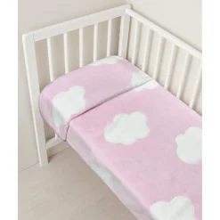 New Manta para cuna de peluche sintético rosa con nubes Ropa De Cama·Sábanas Y Mantas|Recién Nacido·Ropa De Cama