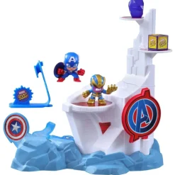 Marvel - Capitán América - Marvel Stunt Squad: Set de Juego Tower Smash con Figuras de Acción 3,5 cm ㅤ*HASBRO IBERIA New