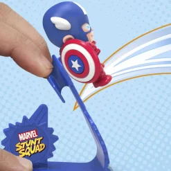 Marvel - Capitán América - Marvel Stunt Squad: Set de Juego Tower Smash con Figuras de Acción 3,5 cm ㅤ*HASBRO IBERIA New