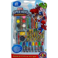 Marvel - Kit de pintura y colores Marvel Super Hero Adventures, 80 piezas*VALUVIC New