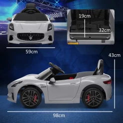 Maserati Gran Turismo Folgore eléctrico Gris*AIYAPLAY New