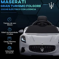 Maserati Gran Turismo Folgore eléctrico Gris*AIYAPLAY New