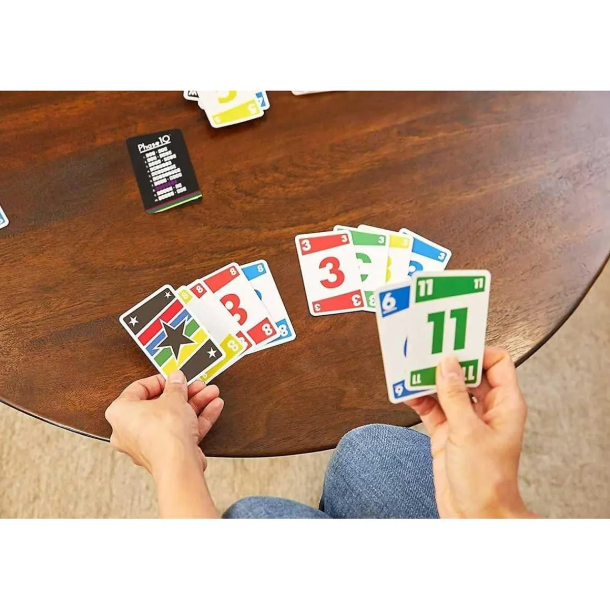 - Juego de cartas Phase 10 inspirado en Rummy para fases familiares ㅤ*MATTEL Hot