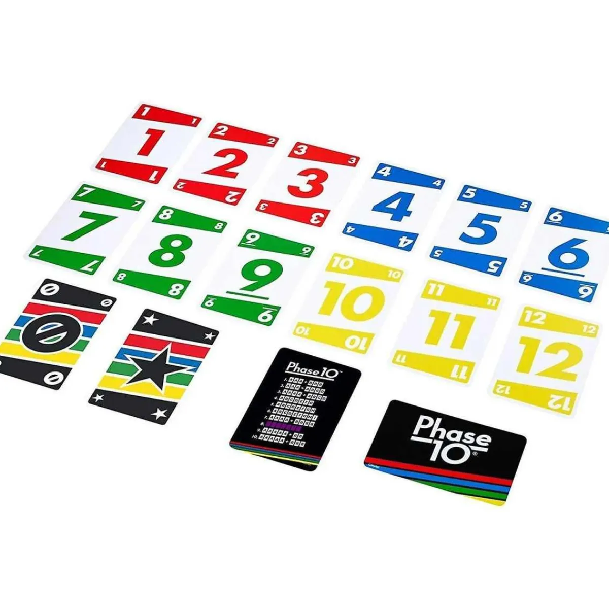 - Juego de cartas Phase 10 inspirado en Rummy para fases familiares ㅤ*MATTEL Hot