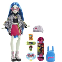 - Monster High - Muñeca Ghoulia con mascota y accesorios ㅤ*MATTEL Clearance