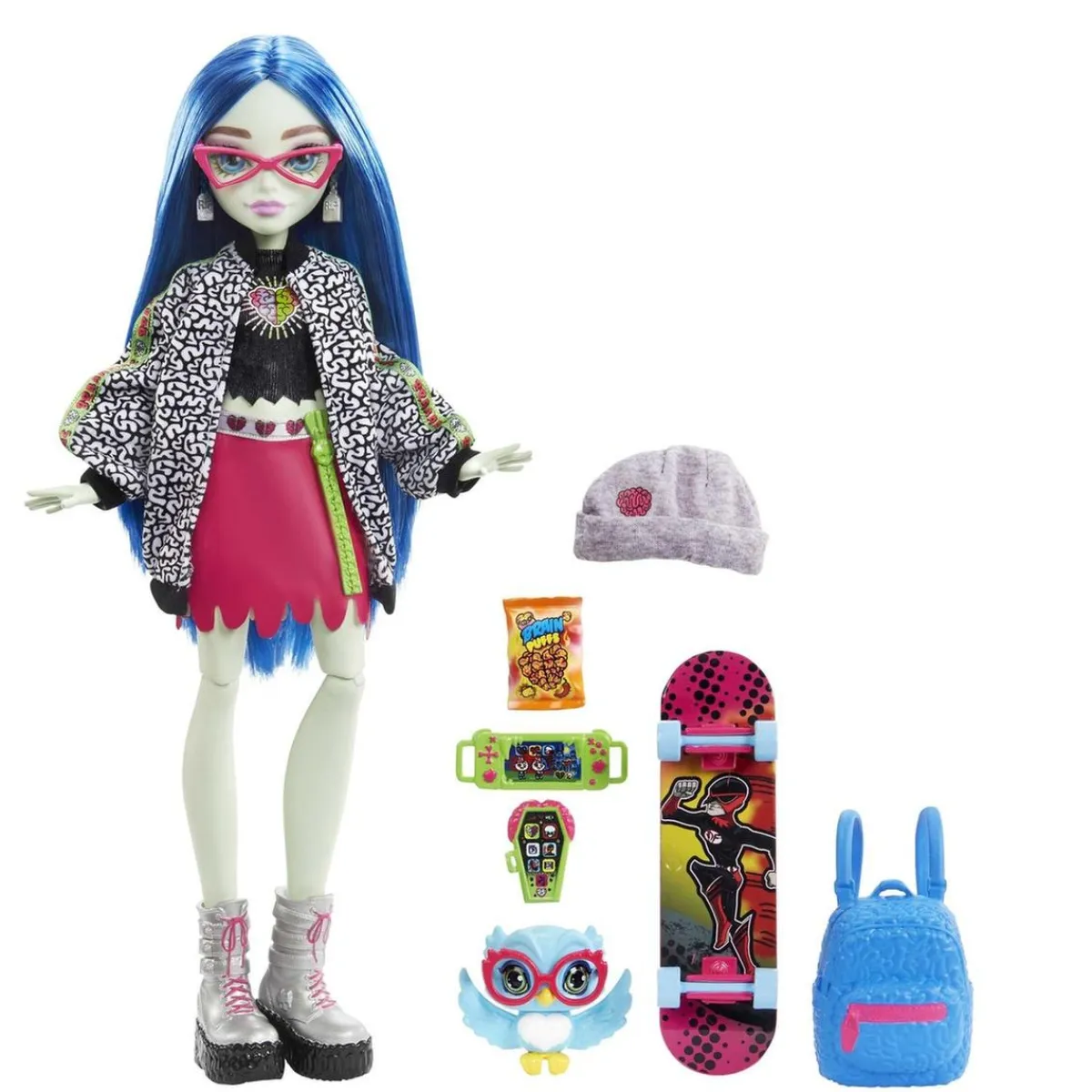 - Monster High - Muñeca Ghoulia con mascota y accesorios ㅤ*MATTEL Clearance