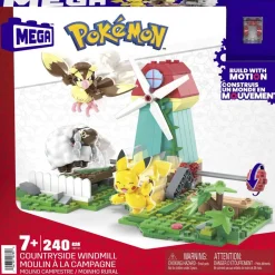 - Pokemon - Construcción Pokémon con movimiento: Pikachu, Wooloo y Pidgey, 240 bloques ㅤ*MATTEL