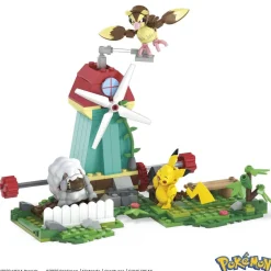 - Pokemon - Construcción Pokémon con movimiento: Pikachu, Wooloo y Pidgey, 240 bloques ㅤ*MATTEL