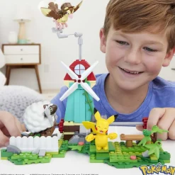 - Pokemon - Construcción Pokémon con movimiento: Pikachu, Wooloo y Pidgey, 240 bloques ㅤ*MATTEL