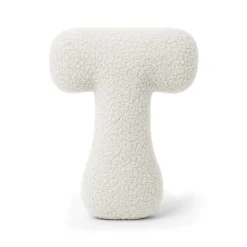- Almohada Infantil con Forma de Letra “T” Color Blanco Roto “Bearly T”*MEOWBABY Discount