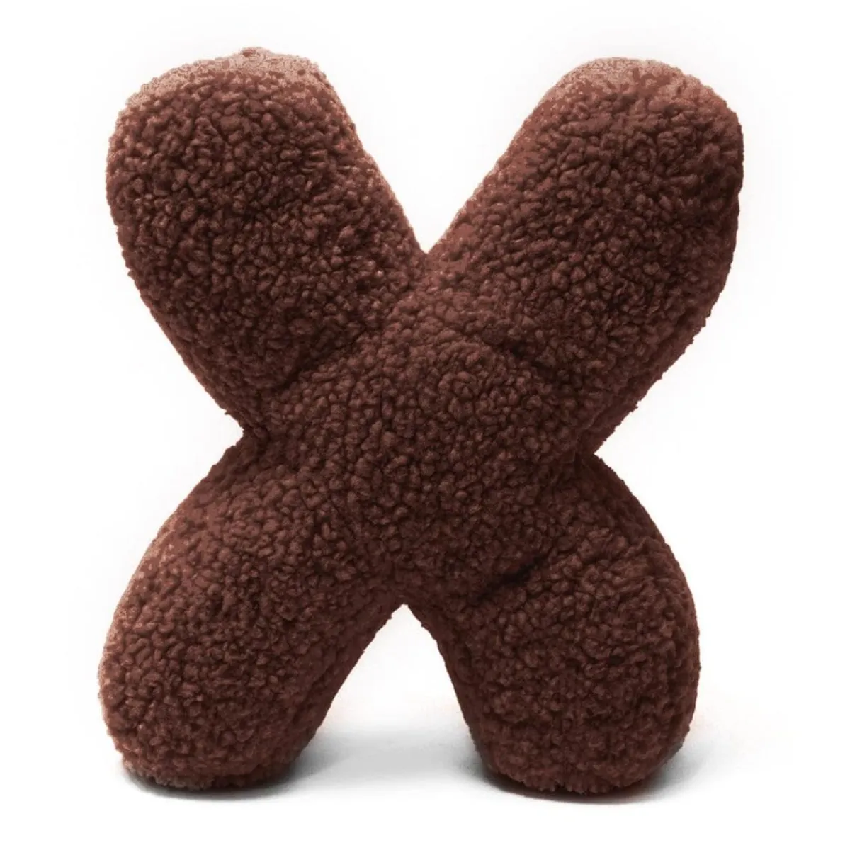 - Almohada Infantil con Forma de Letra “X” Color Marrón Oscuro “Bearly X”*MEOWBABY Best