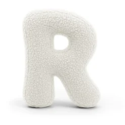 - Almohada Infantil con Forma de Letra “R” Color Blanco Roto “Bearly R” Descanso·Colchones Y Almohadas