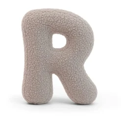 - Almohada Infantil con Forma de Letra “R” Color Gris Claro “Bearly R”*MEOWBABY Best