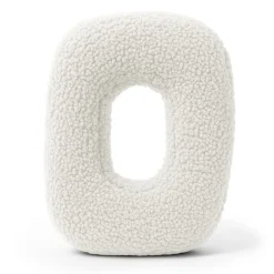 Best - Almohada Infantil con Forma de Letra “O” Color Blanco Roto “Bearly O” Descanso·Colchones Y Almohadas