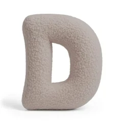 Online - Almohada Infantil con Forma de Letra “D” Color Gris Claro “Bearly D” Descanso·Colchones Y Almohadas