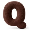 - Almohada Infantil con Forma de Letra “Q” Color Marrón Oscuro “Bearly Q” Descanso·Colchones Y Almohadas