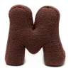 - Almohada Infantil con Forma de Letra “M” Color Marrón Oscuro “Bearly M” Descanso·Colchones Y Almohadas
