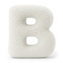- Almohada Infantil con Forma de Letra “B” Color Blanco Roto “Bearly B”*MEOWBABY New