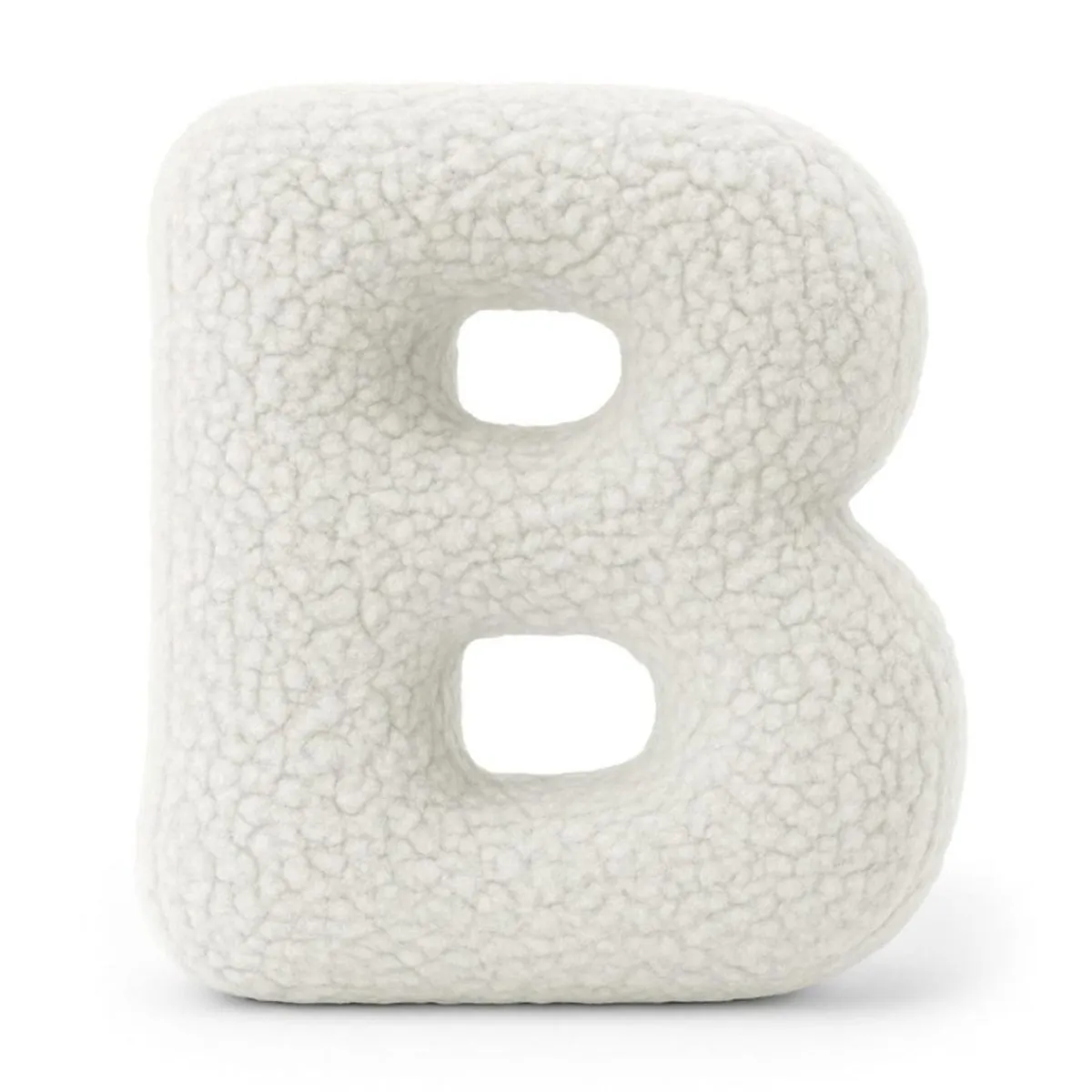 - Almohada Infantil con Forma de Letra “B” Color Blanco Roto “Bearly B”*MEOWBABY New