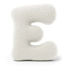 - Almohada Infantil con Forma de Letra “E” Color Blanco Roto “Bearly E”*MEOWBABY