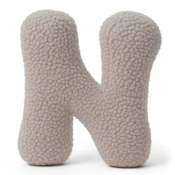 - Almohada Infantil con Forma de Letra “N” Color Gris Claro “Bearly N”*MEOWBABY