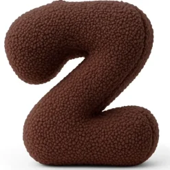 Outlet - Almohada Infantil con Forma de Letra “Z” Color Marrón Oscuro “Bearly Z” Descanso·Colchones Y Almohadas