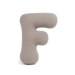Hot - Almohada Infantil con Forma de Letra “F” Color Gris Claro “Bearly F” Descanso·Colchones Y Almohadas