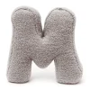 Discount - Almohada Infantil con Forma de Letra “M” Color Gris Claro “Bearly M” Descanso·Colchones Y Almohadas
