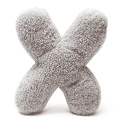 New - Almohada Infantil con Forma de Letra “X” Color Gris Claro “Bearly X” Descanso·Colchones Y Almohadas