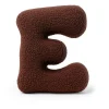 Outlet - Almohada Infantil con Forma de Letra “E” Color Marrón Oscuro “Bearly E” Descanso·Colchones Y Almohadas
