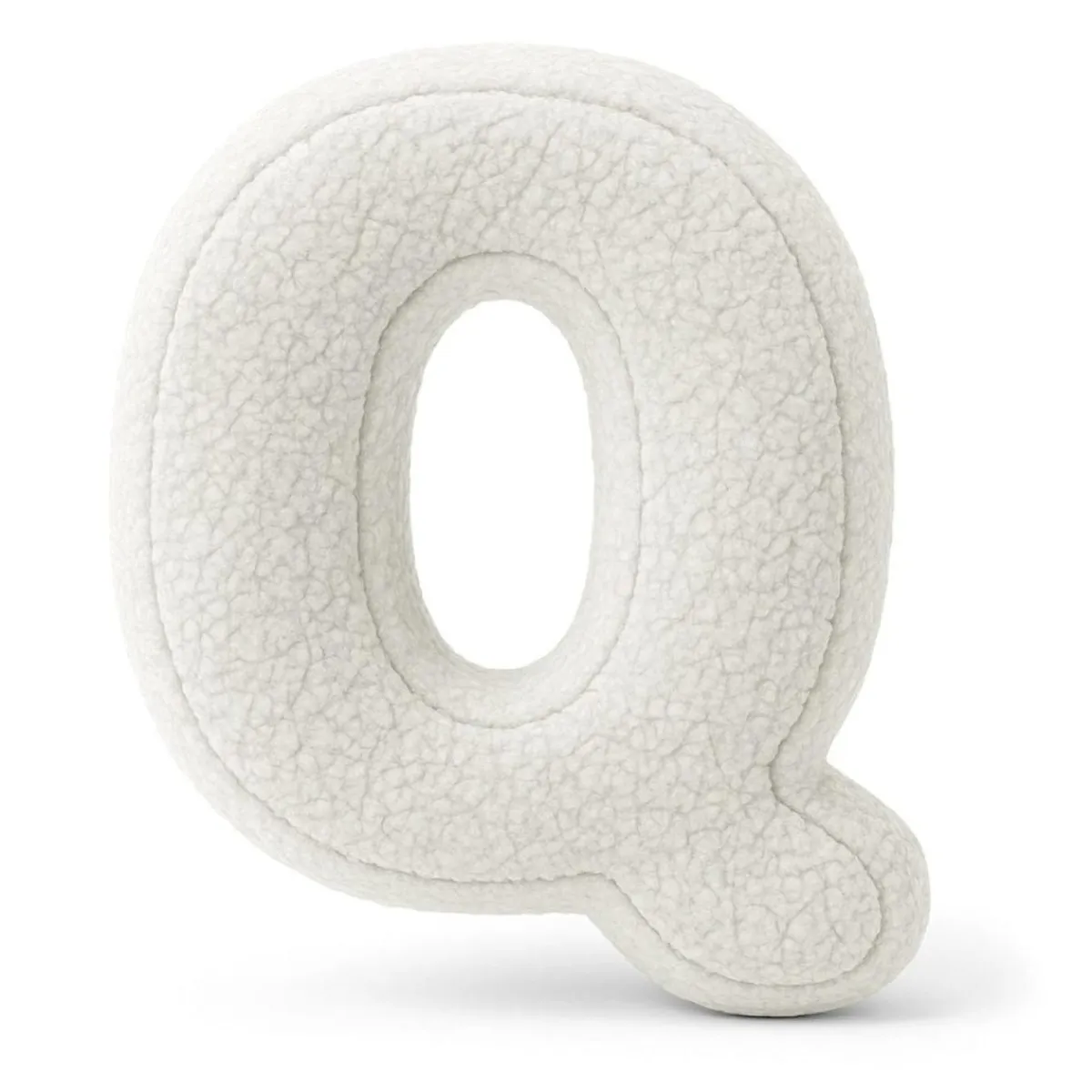 - Almohada Infantil con Forma de Letra “Q” Color Blanco Roto “Bearly Q”*MEOWBABY Best