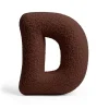 Best - Almohada Infantil con Forma de Letra “D” Color Marrón Oscuro “Bearly D” Descanso·Colchones Y Almohadas