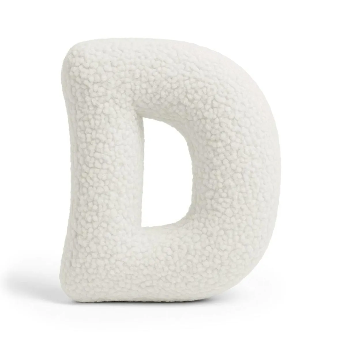 - Almohada Infantil con Forma de Letra “D” Color Blanco Roto “Bearly D”*MEOWBABY Best