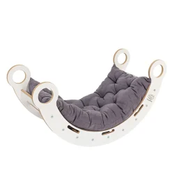 - Mecedora Infantil Blanca con Cojín Gris “Medium Dream Rocker White Wood”*MEOWBABY Outlet