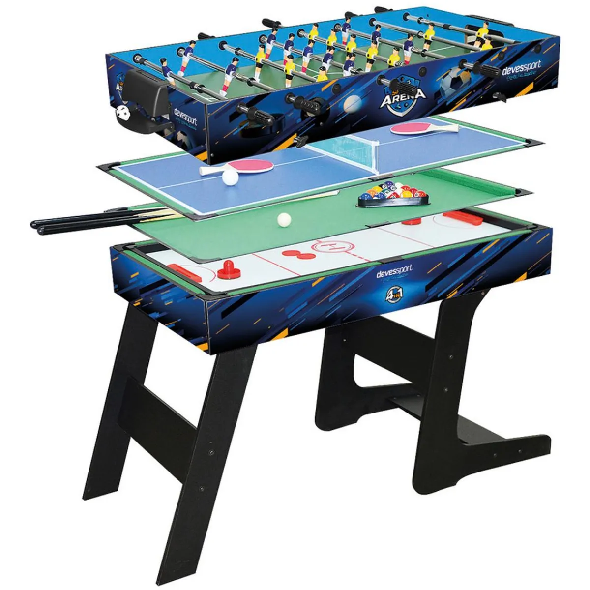 Clearance Mesa Multijuegos 122 cm Plegable 4 en 1 Futbolines|Deportes