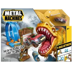 Best Metal Machines - Circuito con doble loop y T-Rex Vehículos Y Circuitos