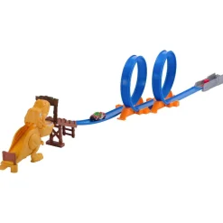 Best Metal Machines - Circuito con doble loop y T-Rex Vehículos Y Circuitos
