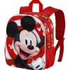 Best Mickey Mouse - Mochila Preescolar 3D Compacta Roja ㅤ Material Escolar