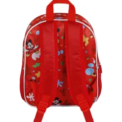 Best Mickey Mouse - Mochila Preescolar 3D Compacta Roja ㅤ Material Escolar