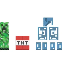 Minecraft - Figura articulada Creeper Nivel Diamante con accesorios ㅤ Figuras De Acción