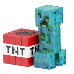 Minecraft - Figura articulada Creeper Nivel Diamante con accesorios ㅤ Figuras De Acción