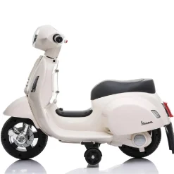 New Mini Vespa blanca 6V Vehículos De Batería O A Pedales