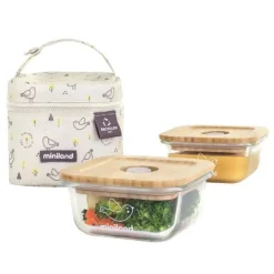Online - Bolsa isotérmica + 2 recipientes cristal Ecosquare pollito Preparación Comida Y Accesorios·Termos, Recipientes Y Contenedores