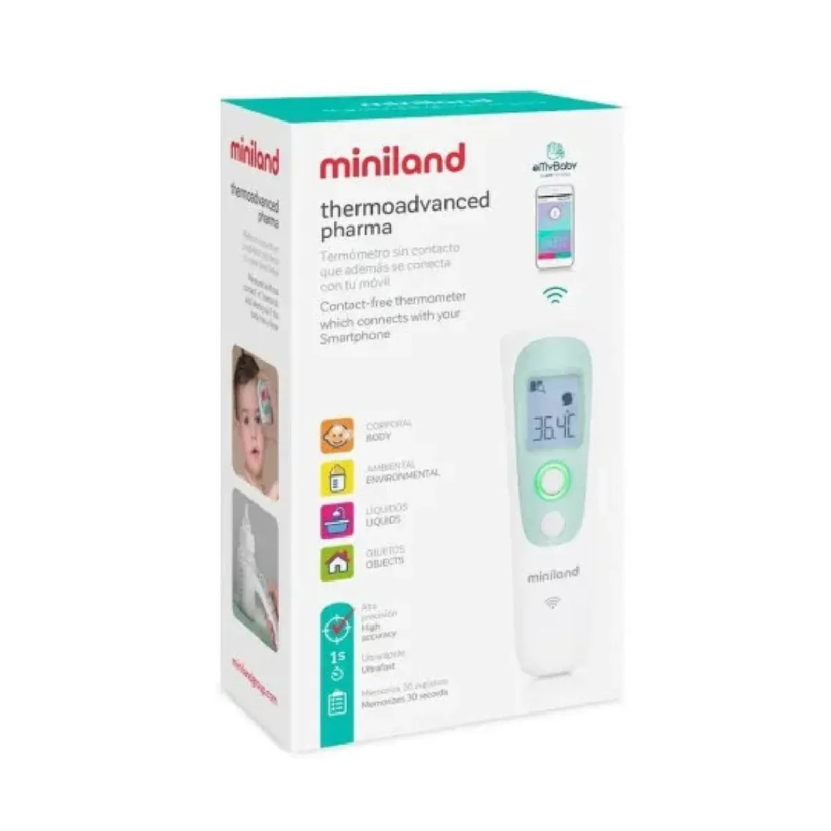 New - Termómetro digital sin contacto Thermoadvanced Pharm verde Cuidado·Balanzas Y Termómetros