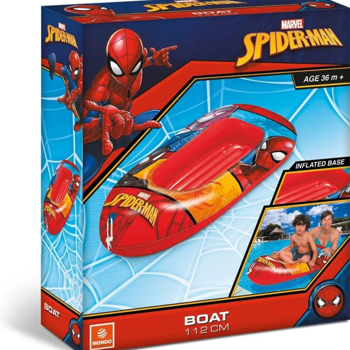 Discount - Barca hinchable Spider-Man para playa y piscina 112 cm ㅤ Juguetes De Verano