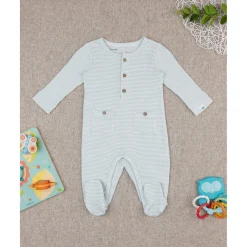 Discount Mono de bebé rib blanco/verde Recién Nacido·Ropa Y Accesorios|Ropa Y Accesorios·Peleles