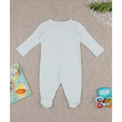 Discount Mono de bebé rib blanco/verde Recién Nacido·Ropa Y Accesorios|Ropa Y Accesorios·Peleles